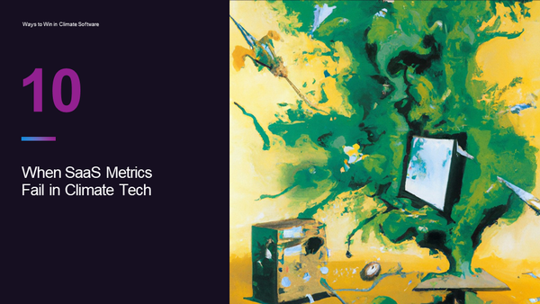 SaaS Metrics Don't Work in Climate Software