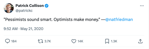 The Optimism Paradox